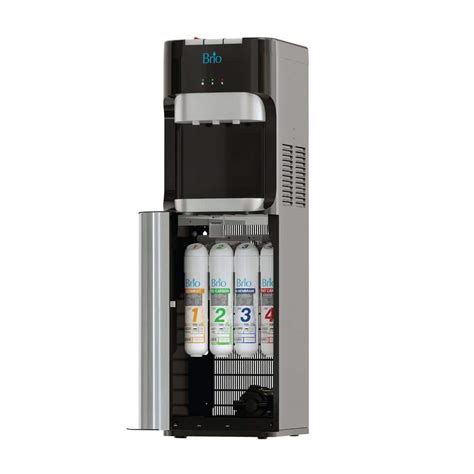 Buy Hot Cold And Room Temp Filtered Water Dispenser Cooler POU Tri Temp Black And Brush