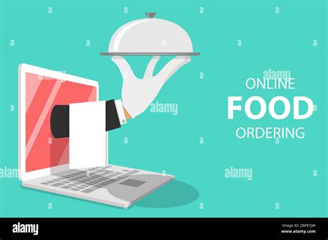 Isometric Flat Vector Concept For Online Food Ordering Home Delivery