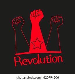 Human Hand Proletarian Revolution Vector Illustration Stock Vector