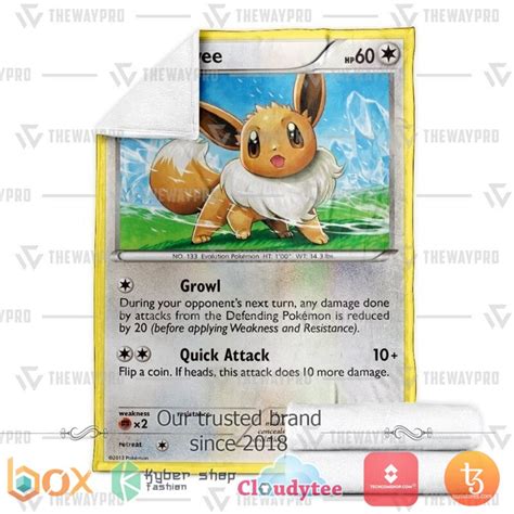 HOT Anime Pokemon Eevee Plasma Freeze Blanket Express Your Unique