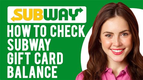 How To Check Subway Gift Card Balance Find Your Remaining Funds YouTube