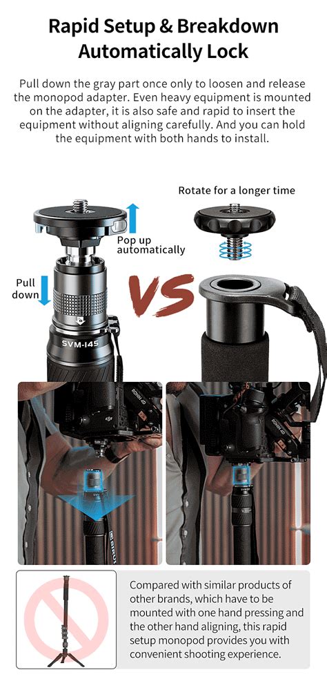 Sirui Monopod SVM 145 Rapid System