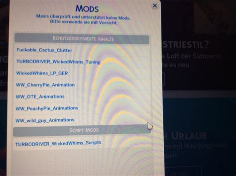 Deutsch WW geht aber kein Sex möglich Technical Support WickedWhims LoversLab