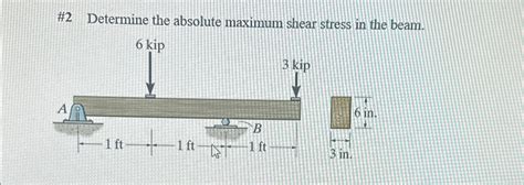 Solved 2 ﻿determine The Absolute Maximum Shear Stress In