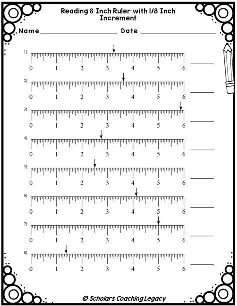 Printable 6 Inch Ruler