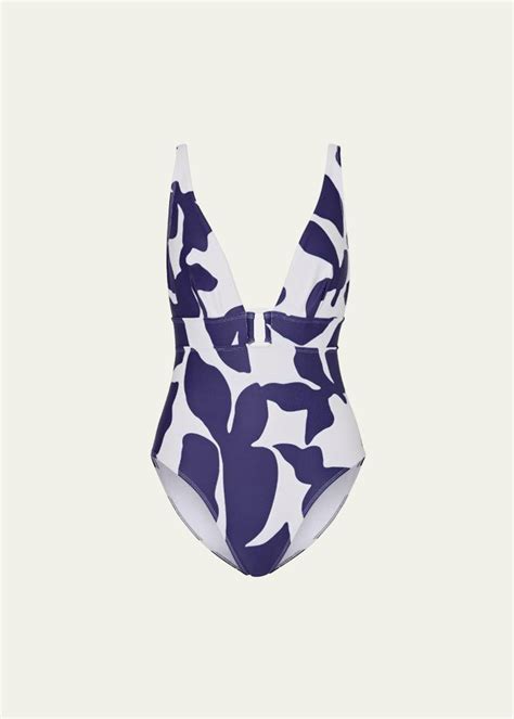 Milly Cabana Abstract Printed One Piece Swimsuit Bergdorf Goodman