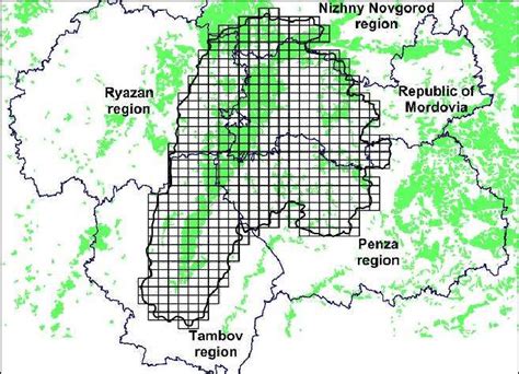 Grid Map Of The Moksha River Basin By Grishutkin With