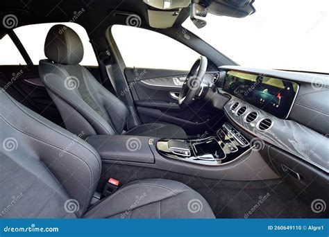 Interior of a Passenger Car with a Dashboard Stock Photo - Image of ...