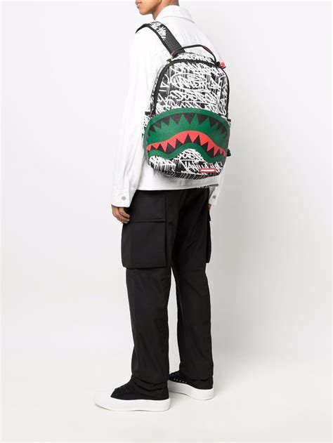 Shark Teeth Print Backpack Sprayground