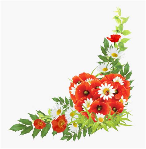 Flower Corner Designs Clip Art