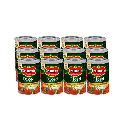 Buy Del Monte Canned Diced Tomatoes With Basil Garlic Oregano And No