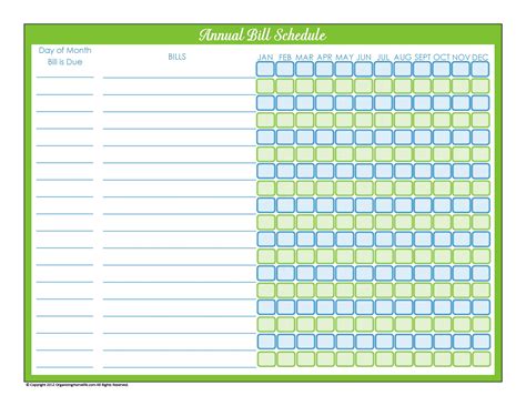 Printable Monthly Bill Organizer to Make Sure You Pay Bills on Time