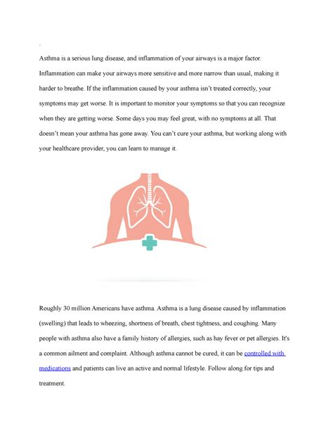 Asthma is a serious lung disease - Asthma is a serious lung disease ...