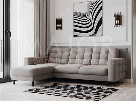 Диван Софт — 3 (с пуфиком) — Мажор