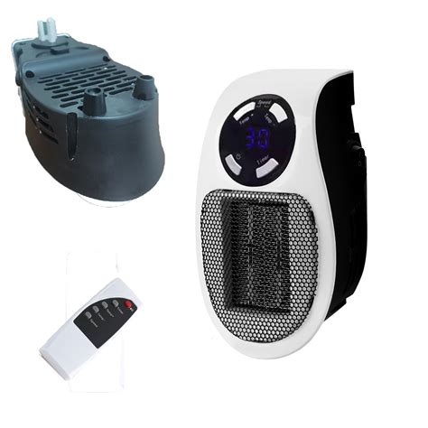 W Ceramic Plug In Heater With Remote Control Adjustable Digital