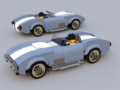 Two Lego Style Cars Are Shown Side By Side