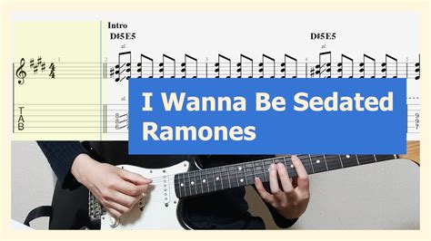 Ramones I Wanna Be Sedated Guitar Cover With Tab Youtube