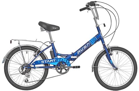 Велосипед складной 20" START 110 C-brake ST 6ск RUSH HOUR, синий рама ...