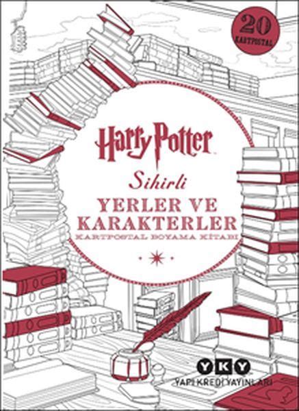 Harry Potter Sihirli Yerler ve Karakterler Kartpostal Boyama Kitabı