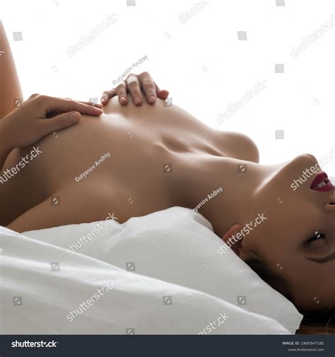 Nude Blonde Bed Isolated Cropped Shot Stock Photo Shutterstock