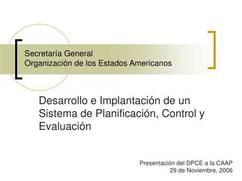 Ppt Secretaría General Organización De Los Estados Americanos