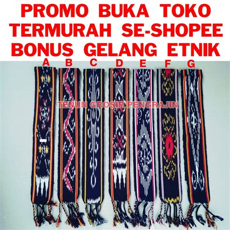 Jual Ikat Kepala Tenun Etnik Motif Dayak Kalimantan Toraja Bali Sumba