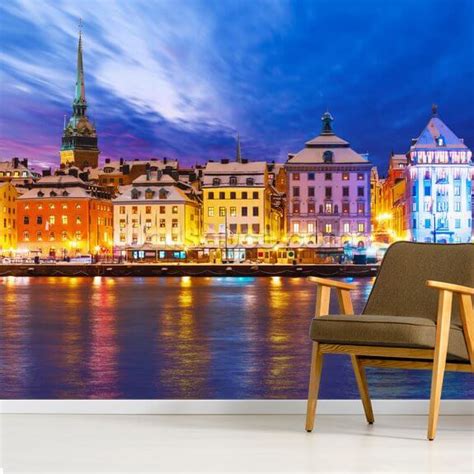 Stockholm Waterfront Wallpaper Wallsauce Uk