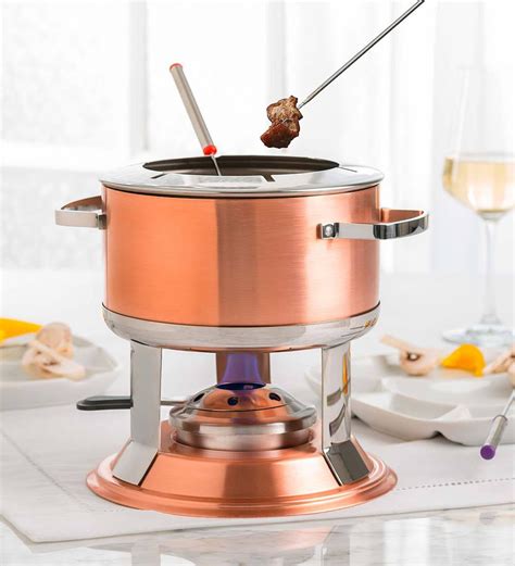 Copper Plated Fondue Set Wind And Weather