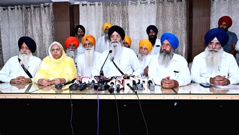 Sgpc President Harjinder Singh Dhami Addresses A Press Conference