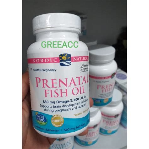 Nordic Natural PRENATAL FISH OIL DHA Omega 3 Vitamin D3 BPOM 90 tab ...