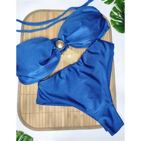 Biquini Tomara que caia calcinha hot pant fio duplo edição limitada bojo e alça removível MODA