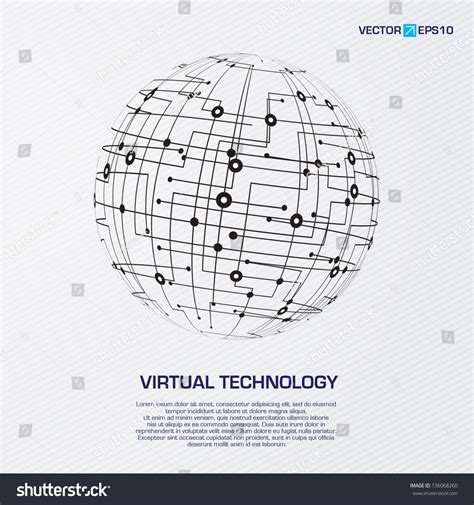 Abstract Technology Globe Stock Vector Illustration 136068260