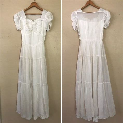 White Rayon Peasant Style Maxi Wedding Dress Etsy Maxi Wedding