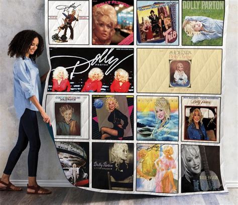 Dolly Parton Album Combine Quilt Blanket