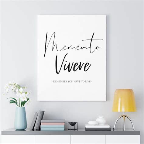 Memento Vivere Remember You Have To Live Latin Print Etsy