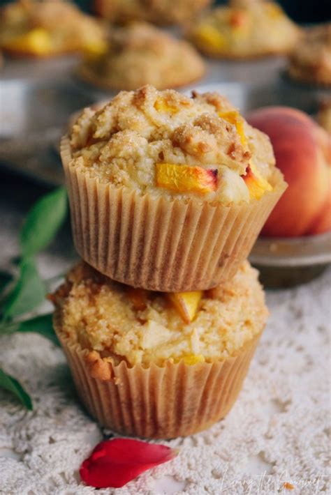 Fresh Peach Muffins Recipe Peach Muffins Peach Recipe Cream