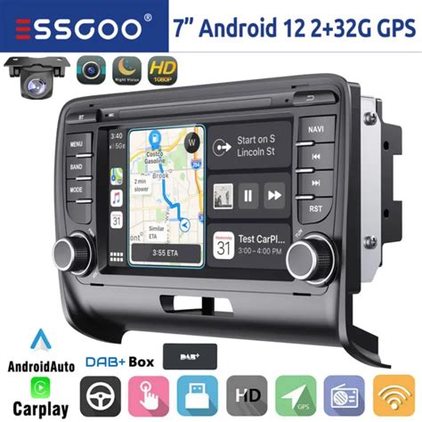 Autoradio Dab Carplay Android Gps Navi Rds Cam Ra Pour Audi Tt Mk