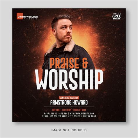 Premium Psd Praise And Worship Conference Event Flyer And Social Media Post Psd Template