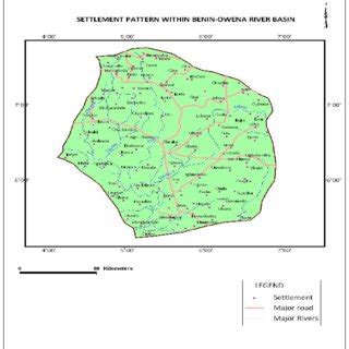 A Digital Map Showing The Administrative Boundary Of Benin Owena River