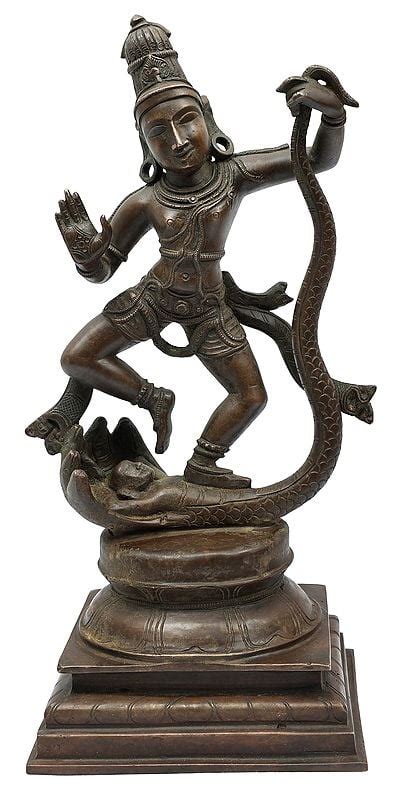 Lord Kalinga Krishna Dancing On Kaliya Serpant Madhuchista Vidhana