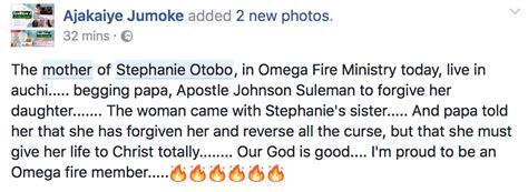 Sex Scandal Apostle Johnson Suleman Forgives Stephanie Otobo Kemi Filani