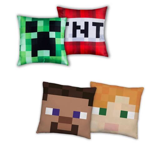 Minecraft Steve Alex Creeper Tnt Pillow Cushion Double Sided Pillow 40