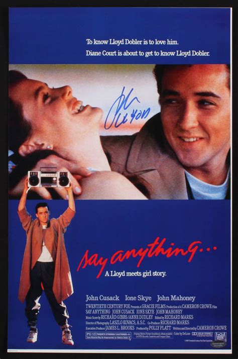 John Cusack Signed Say Anything 11x17 Movie Poster Inscribed Llyod