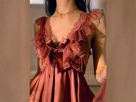 Romantic Sheer Babydoll Nightgown Deep V Neck Sleepwear Sensual Lingerie For Women Perfect