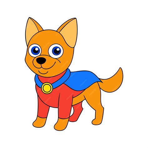 Premium Vector | Superhero Dog Coloring Isolated Vector Illustration