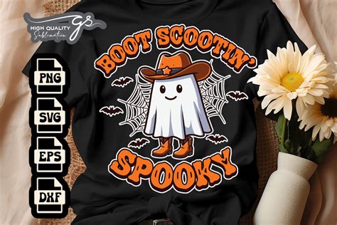 Boot Scootin Spooky Cowboy Ghost Svg Graphic By Glamousita Sublimation