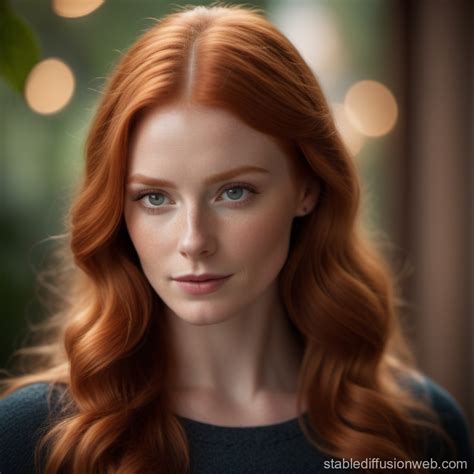 Realistic Ginger Haired Woman Stable Diffusion Online