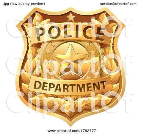 Police Badge Shield Star Sheriff Cop Crest Symbol By