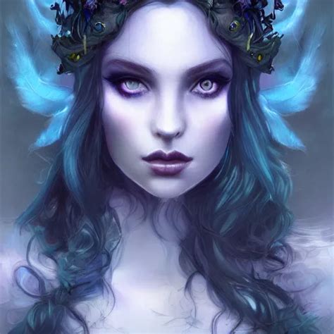 Detailed Portrait Of A Dark Fairy Queen Realism Stable Diffusion