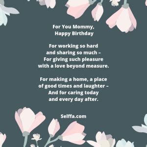 55 Birthday Poems for Moms - SELFFA